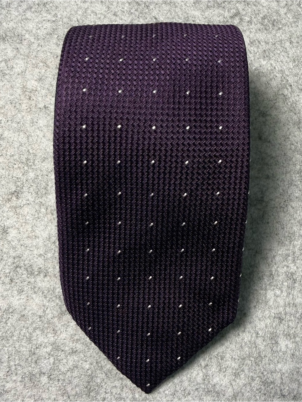 Charles Tyrwhitt Deep Purple 100% Silk Tie with Tiny Silver Dots